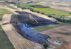 Edirne'de buğday tarlasında çıkan yangın söndürüldü! 70 dekar buğday küle döndü
