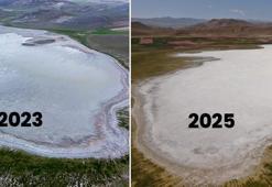 Tuz Gölü tamamen kurudu! İki yılı arasındaki görüntü farkı korkutucu derecede değişti