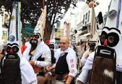 Uluslararası Balkan Folklor Festivali kapsamında Edirne’de 'kuker' geleneği canlandırıldı