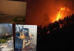İzmir, Denizli, Manisa ve Aydın'da 9 büyük yangın! İş makinesi yandı, sitelere sıçradı, mahalleler tahliye edildi