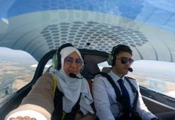 Pilot oldu ilk annesini uçurdu: Konya'da anne oğul gökyüzünde buluştu
