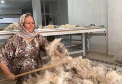 Çöpten topladığı yünlerle iş kurdu! Suruç'ta ilk ve tek, üretim noktası oldu