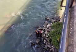 Tokat'ta korku dolu anlar... Serinlemek için girdiği suda mahsur kaldı