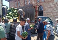 Karpuz üreticisine büyük destek! 20 ton ürün alıp ücretsiz dağıttılar
