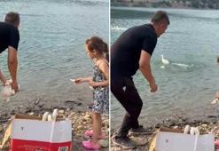 Baba kız yıllardır birlikte beslemişlerdi: 'Defne'nin Ördekleri' Feke Barajı'na renk kattı!