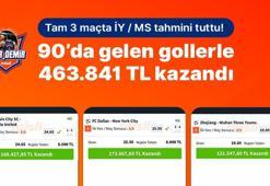 Tam 3 maçta İY / MS tahmini tuttu! 90’da gelen gollerle 463.841 TL kazandı