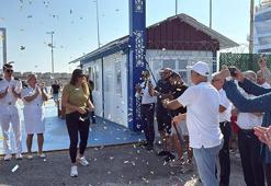 Karadeniz'in incisi Amasra'ya turist akını: 'Astoria Grande' 79. kez limana yanaştı, turistler törenle karşılandı