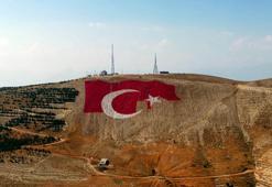 Kahramanmaraş'ta Türkiye’nin en büyük bayrağı dağlarına işleniyor