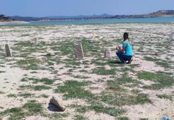 Adana'da kuraklık, 70 yıllık mezarları yeniden ortaya çıkardı