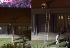 Konseri izlerken çatıdan attılar! Mersin'de korkutan görüntü