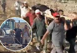 Mardin'de ayağı kırılan inek 5 gün boyunca mahsur kaldığı yerden kurtarıldı! Köylüler 2 kilometre taşıdı