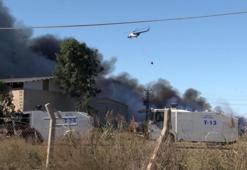 Adana'da geri dönüşüm fabrikasında yangın! Havadan ve karadan müdahale sürüyor
