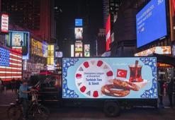 Türk simidi ve çayı, "Anadoludakiler" projesiyle Times Meydanı'na taşındı
