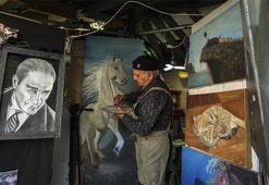 Hobisine 80 yaşında kavuştu, huzurevi bahçesini sanat galerisine çevirdi