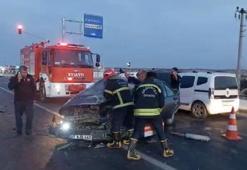 Gaziantep’te zincirleme kazaya 5 araç karıştı 3 kişi yaralandı