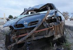 Kırıkkale'de takla atan otomobil hurdaya döndü: Aynı aileden 3 yaralı