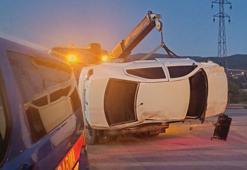 Karabük’te kontrolden çıkan otomobil takla attı: 2 yaralı