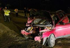 Çorum'da tırla otomobil çarpıştı 2 kişi yaralandı