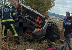 Denizli’de hurdaya dönen araçtan yaralı kurtuldu