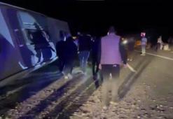 Osmaniye Düziçi’nde yolcu otobüsü devrildi: Yaralılar var