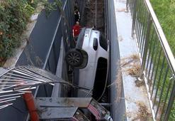 Bahçelievler'de kadın sürücü 9 araca çarptıktan sonra 5 metre boşluğa düştü!