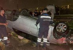 Samsun’da hurdaya dönen araçtan yara almadan çıktılar