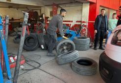 Gaziantep'te lastikçilerde yoğunluk yaşanıyor!