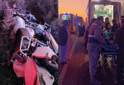 Mardin Derik'te otomobil ile motosiklet çarpıştı: 4 kişi yaralandı