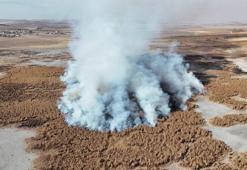 Konya'daki kuş cenneti Gökgöl sazlıkları 2 gündür yanıyor