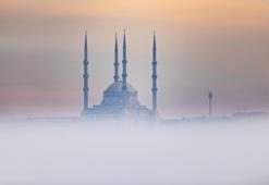 Diyarbakır'ın minareleri sis altında kaldı! Görsel şölen sundu