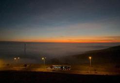 Batman'da yoğun sis ve gün batımı kartpostallık manzara oluşturdu izleyenlere unutulmaz anlar yaşattı