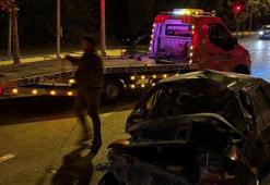 Kırşehir’de Güzler Yolu üzerinde kaldırıma çarpan otomobil takla attı: 1 yaralı