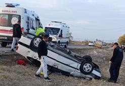 Konya Hüyük'te şarampole devrilen otomobildeki 5 kişi yaralandı