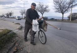 Eskişehir'de 84 yaşında yollarda: Geçimini sağlamak için pedal çeviriyor
