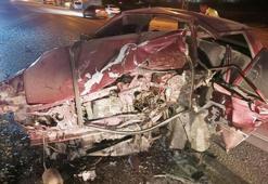 Amasya Suluova'da iki otomobil kafa kafaya çarpıştı: 4 yaralı