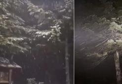 İstanbul'un yanı başında mevsimin ilk karı düştü