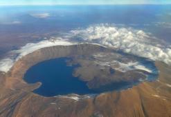 Dünyanın ikinci büyük krateri havadan görüntülendi