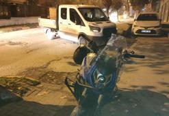 Edirne Keşan’da kamyonete çarpan motosiklet sürücüsü yaralandı