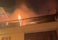 Bursa İnegöl'de binanın çatısında çıkan yangın korkuttu