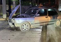 İnegöl'de iki otomobil çarpıştı: 1 yaralı
