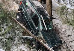 Giresun Dereli'de uçuruma düşen cipteki 5 kişi yaralandı