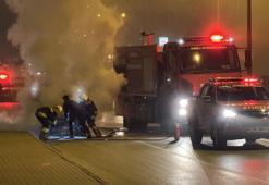 Fethiye'de seyir halindeki otomobil alev aldı