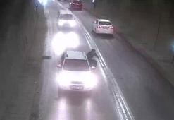 Amasya’da tünelde bir anda duran otomobile motosiklet çarptı: Kaza anı kamerada