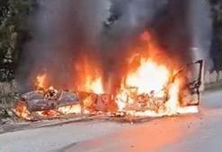 Aydın Köşk'te kaza sonrası iki araç da alev aldı: 2 yaralı