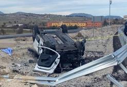 Denizli'de karşı şerdi geçerek takla atan otomobilde 1 kişi hayatını kaybetti