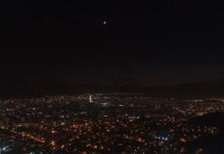 Van semalarında yılın son hilal manzarası adeta mest etti