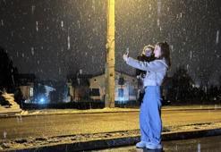 Karabük'ün yüksek kesimlerinde kar yağışı etkili olmaya başladı