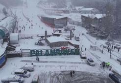 Palandöken'de yoğun kar yağışı görsel şölen oluşturdu
