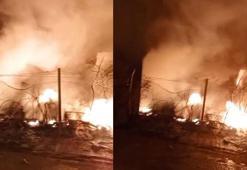 Seyhan'da geri dönüşüm fabrikasında yangın çıktı