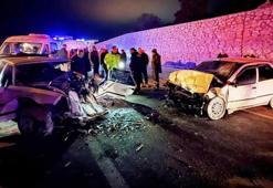 Kütahya Emet’te iki araç kafa kafaya çarpıştı: 4 yaralı